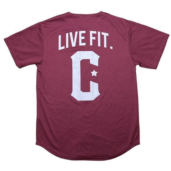 LVFT Live Fit. Apparel Mens Button Down Baseball Jersey for The Gym Size M - Picture 4 of 7